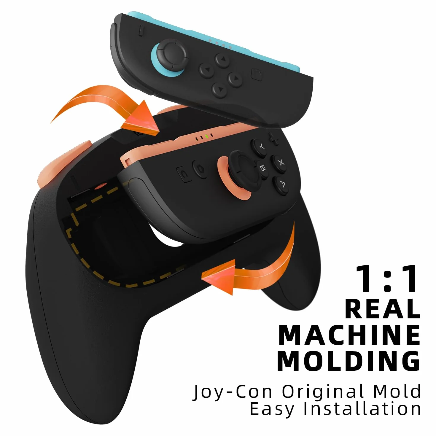 SAVAGE RAVEN od Skull & Co. MiniGrip uchwyt do ręki dla Nintendo Switch 2 kontrolerów Joy-Con, uchwyt do uchwytu w kolorze neonowo niebiesko-czerwonym, 1 para, kompatybilny z Switch 2 Jon Con