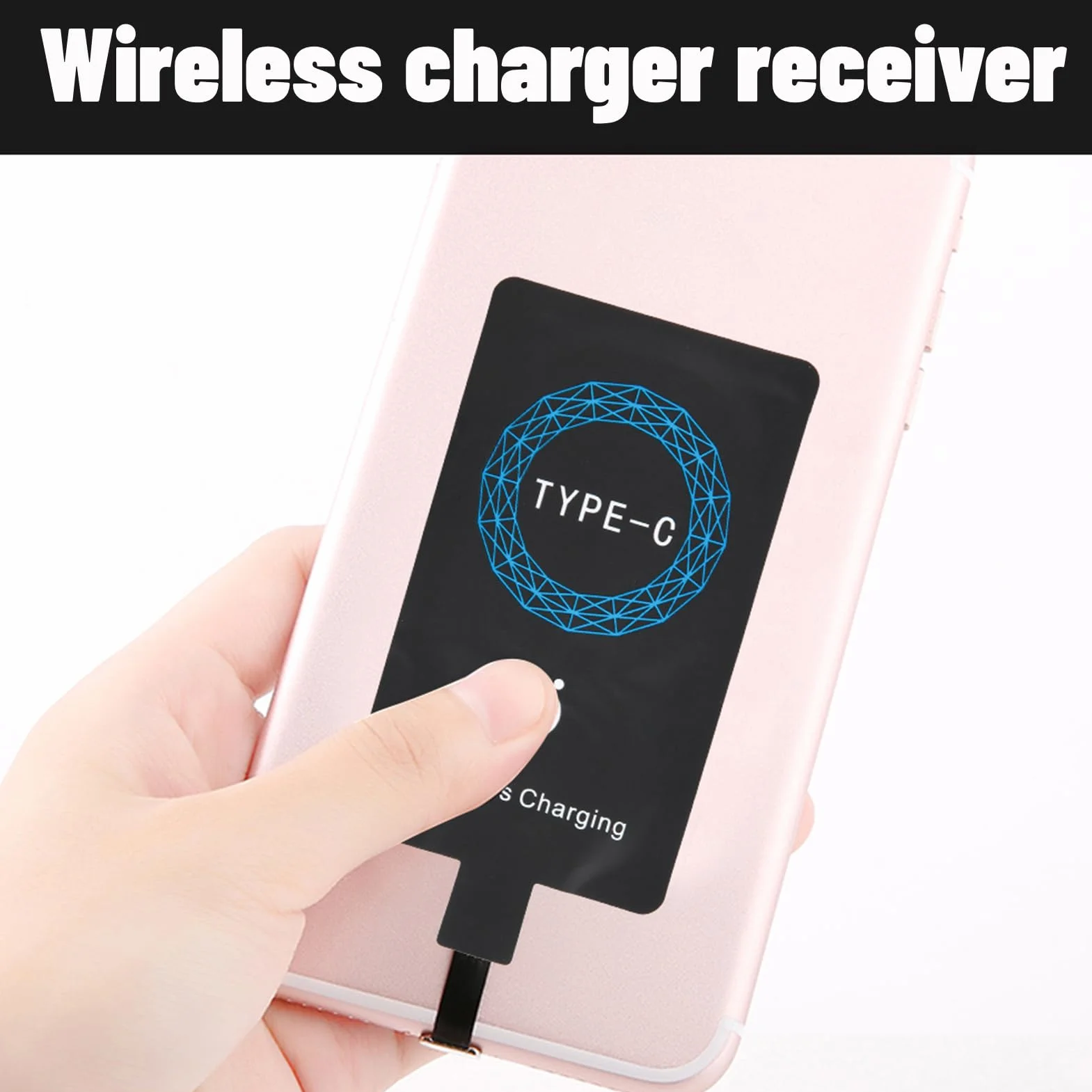 2 Szt. Bezprzewodowy Odbiornik USB C, Szybkie ładowanie Slim Type C Qi Bezprzewodowa ładowarka Odbiornik Chip do Telefonów USB C, Bezprzewodowy Moduł ładowania