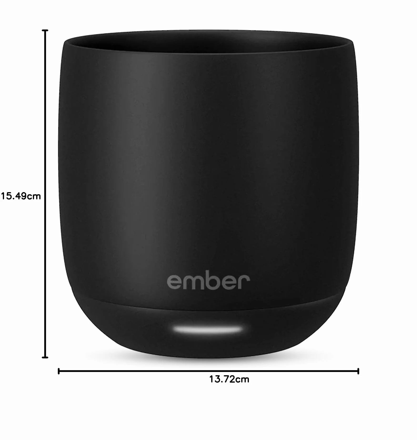 Kubek z regulacją temperatury Ember Cup – ogrzewany kubek do kawy 178 ml z wyświetlaczem LED, możliwość ponownego ładowania, obsługa przez aplikację, czas działania akumulatora: 1,5 h, czarny