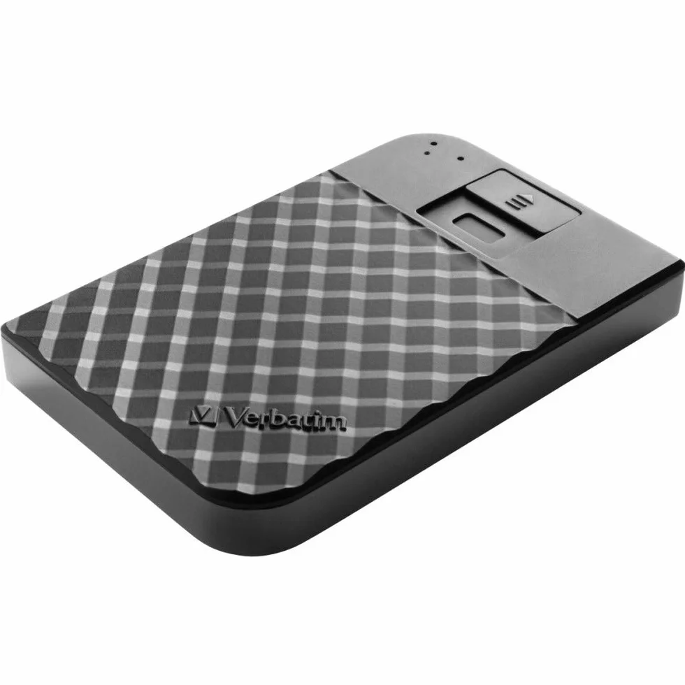 Verbatim Fingerprint Secure, 2 TB, czarny, zewnętrzny dysk twardy ze skanerem linii papilarnych, USB 3.1 GEN 1, zewnętrzny dysk twardy, do Windows i Mac OSX, przenośny dysk twardy USB