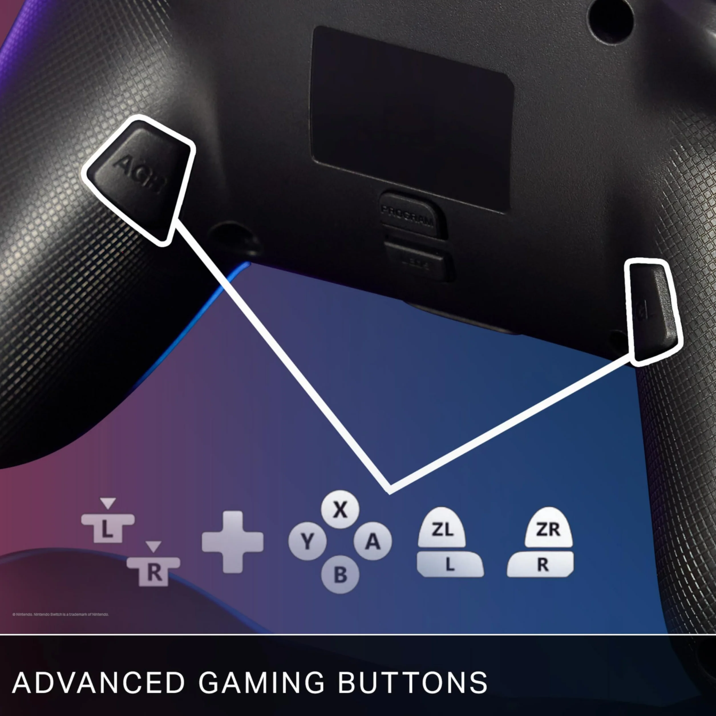Ulepszony kontroler bezprzewodowy PowerA do Nintendo Switch z Lumectra - Galaktyczny wir