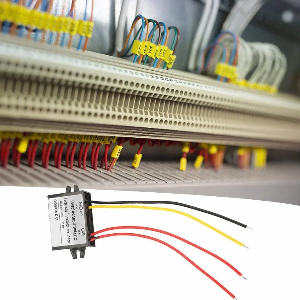 Ac 12 V / 24 V na DC 5 V konwerter obniżający Ac-DC Moduł zasilania AC-DC Converter (5A)