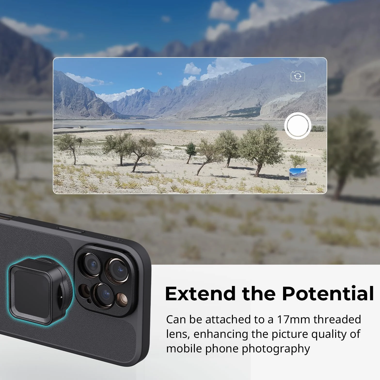 Płytka montażowa obiektywu z gwintem SMALLRIG FilMov 17 mm do klatki iPhone'a serii 16, tylna ścianka obiektywu tylko do klatki SmallRig Phone Cage serii 16-4992