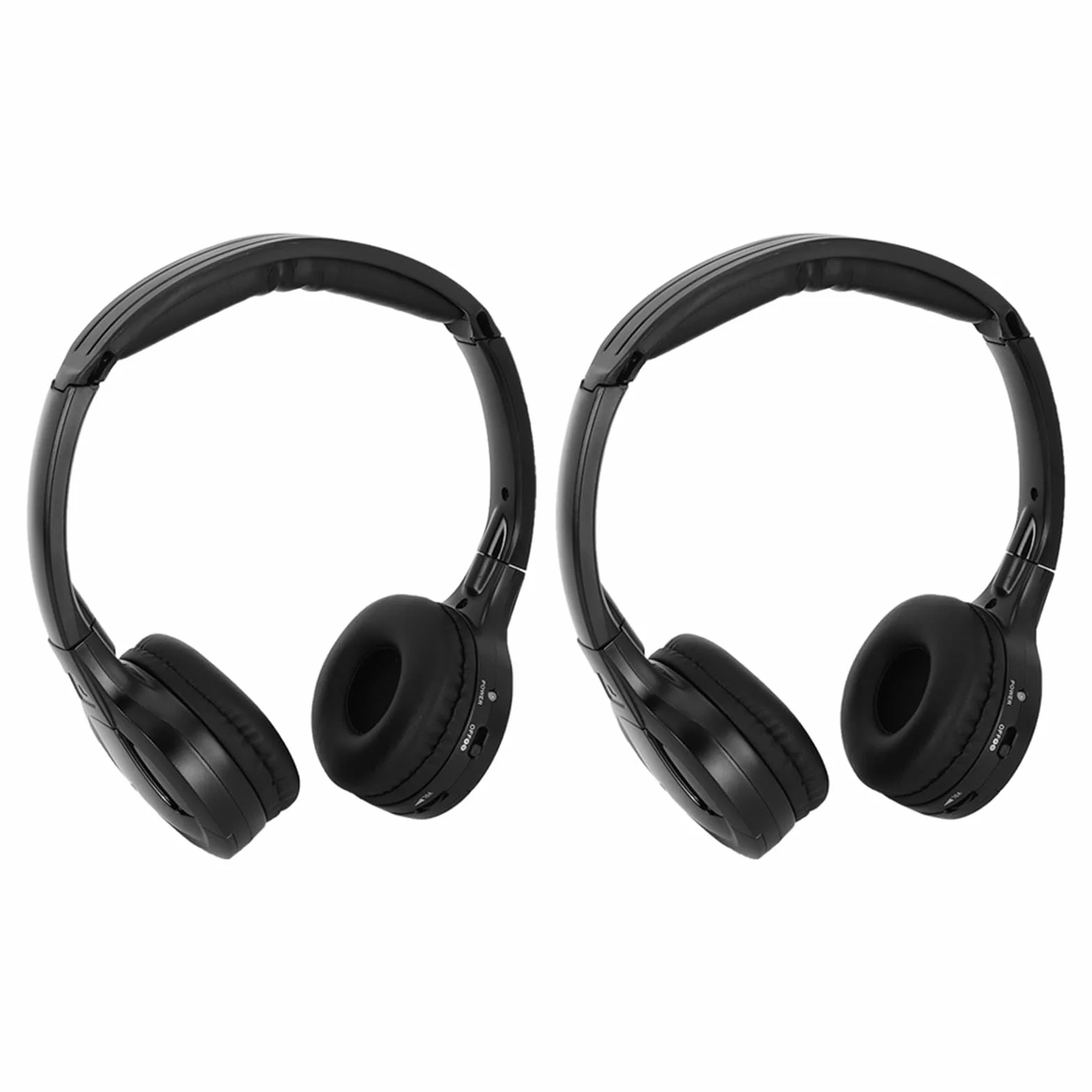 HEEPDD Słuchawki Samochodowe, Bezprzewodowy Zestaw Słuchawkowy Stereo na podczerwień, Wygodna, Ergonomiczna Konstrukcja, do Odtwarzaczy DVD w Zagłówkach Samochodowych