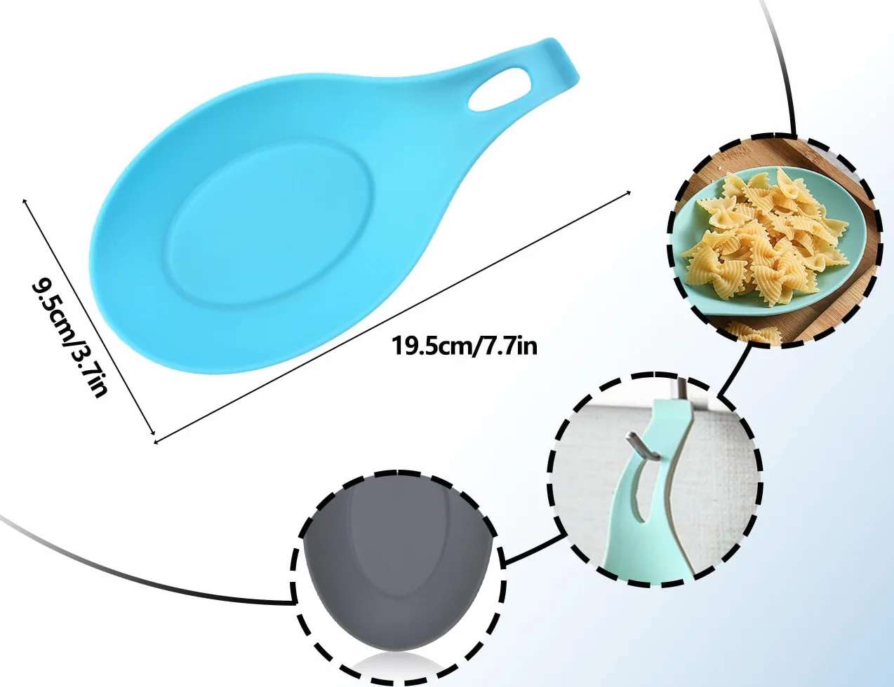 KAPSING 4 uchwyty na łyżki kuchenne ceramiczne silikonowe