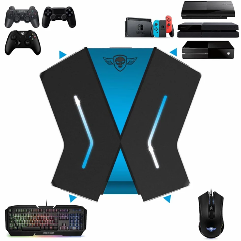 SPIRIT OF GAMER - Adapter Klawiatury I Myszy - Kompatybilny Z Kontrolerami PS4/PS3/Switch/XBOX - Konwerter Konsoli Do Gier Wideo - Graj Za Pomocą Klawiatury I Myszy Z CROSSGAME 1
