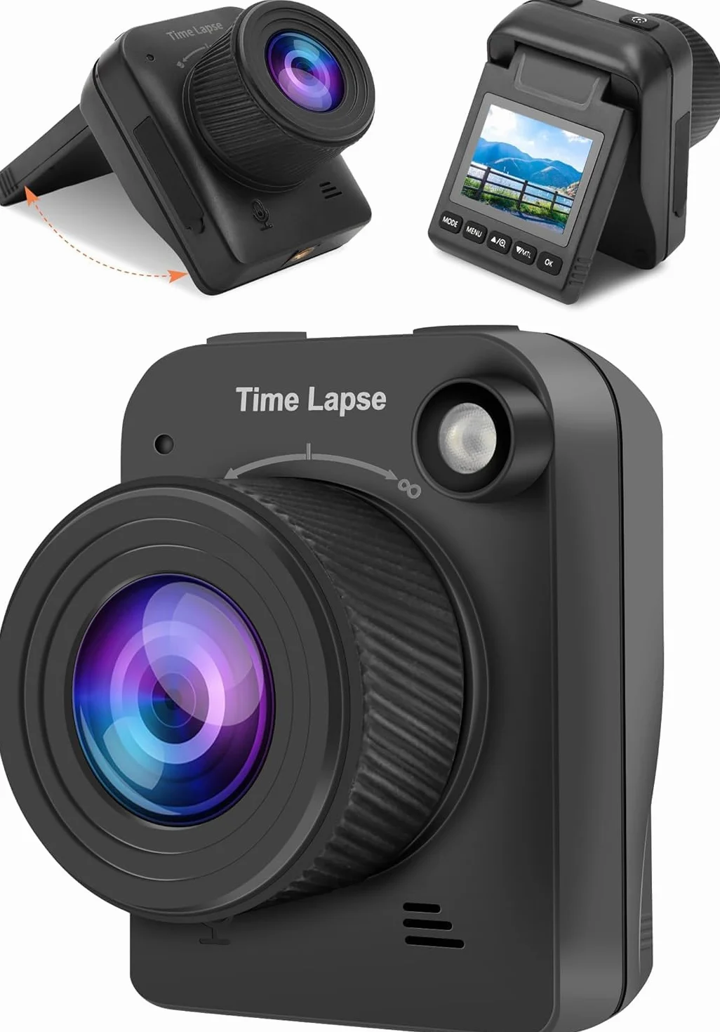 Kamera Poklatkowa 4K 32MP, OutdoorConstruction/Plant/Weather/Life, Outdoor Construction Pełnokolorowa Kamera Timelapse z 2,0-calowym Ekranem LCD Fotografowanie w Trybie