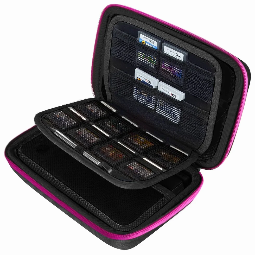 AUSTOR Twarda torba do przenoszenia do nowego 3DS XL - różowa, rose