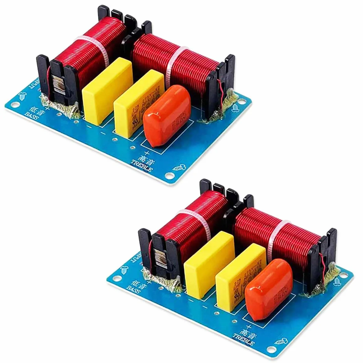 2 szt. 180 W głośnik crossover 2-drożny zwrotnica zwrotnica o wysokiej i niskiej częstotliwości 2900 Hz do głośników półkowych HI-FI, głośników centralnych, głośników surround
