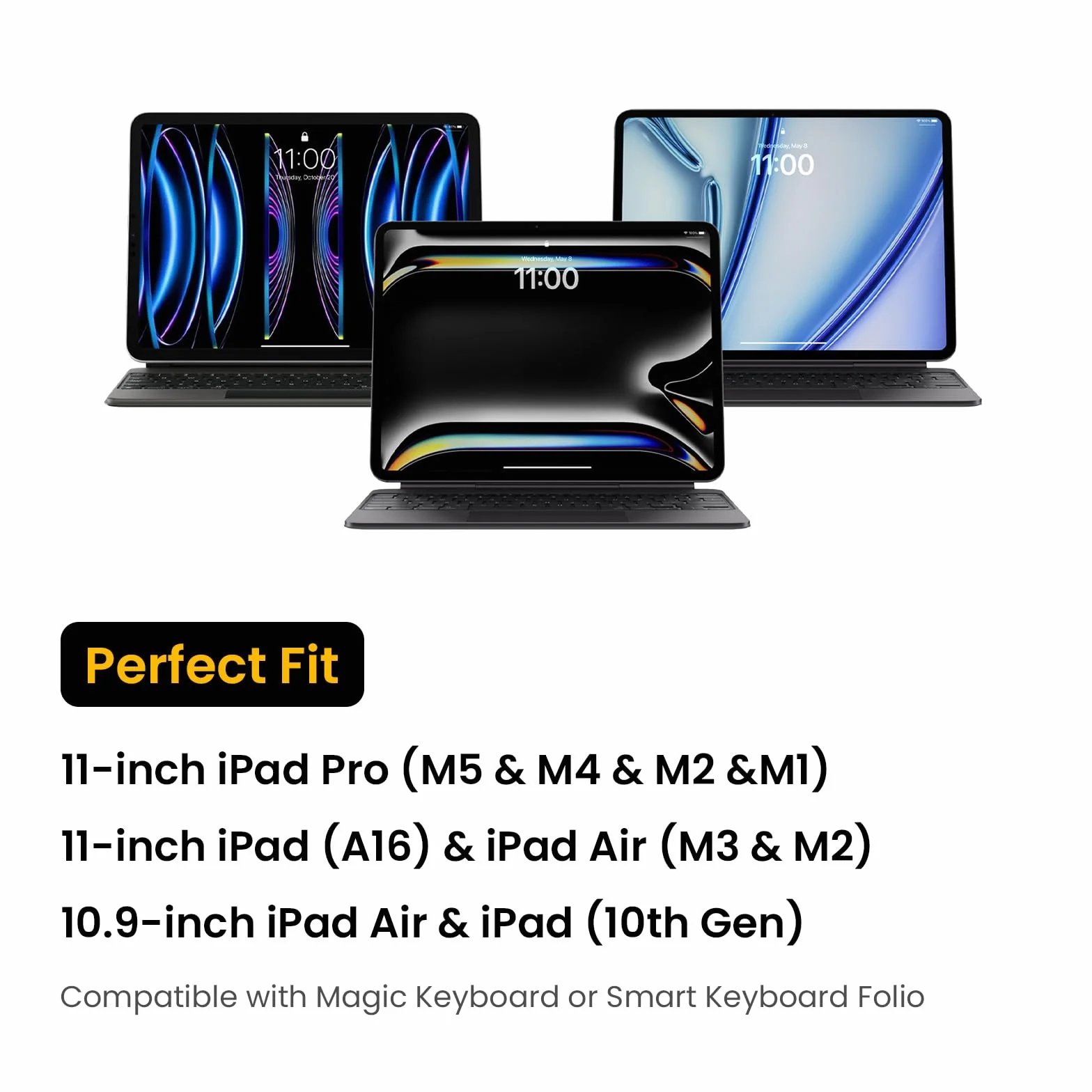 tomtoc 360° Puffy Protective Sleeve do iPada Pro 11 cali M4/M2 2024, Pro 11 cali (4/3/2/1 Gen), Air 11 cali z Magic Keyboard/Smart Keyboard, Pikowany Miękki Bufiasty Pokrowiec na Tablet