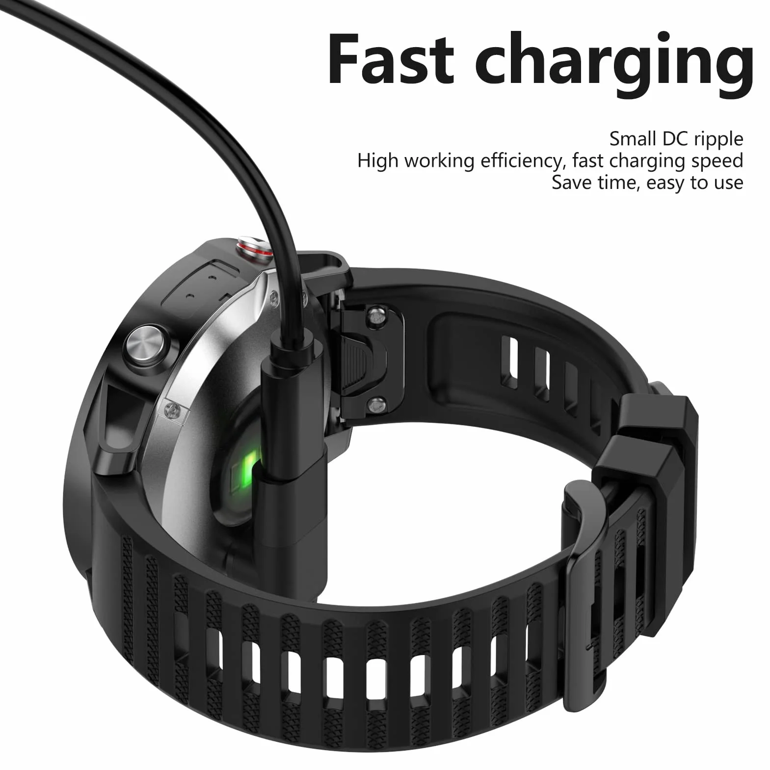 Kompatybilny z ładowarką Fenix ​​7 7S 7X do Adaptera Typu C, Przenośny Konwerter Szybkiego ładowania Adapter USB-C do Zegarka 5V