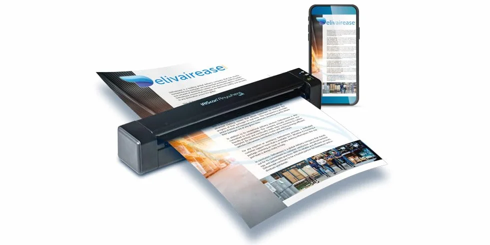 IRIScan Anywhere skaner dokumentów i bateria, przenośny edytor WiFi v6: 15PPM Simplex PDF, Simplex, zasilanie USB, do Word, PDF, XLS, wizytówki do Outlook, skaner zdjęć, WinMac