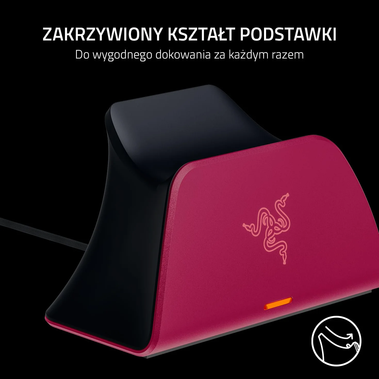 Razer Stacja do szybkiego ładowania – stacja szybkiego ładowania do kontrolera PS5 (szybkie ładowanie, zakrzywiona konstrukcja obudowy, obsługa jedną ręką, ładowanie przez USB), niebieska