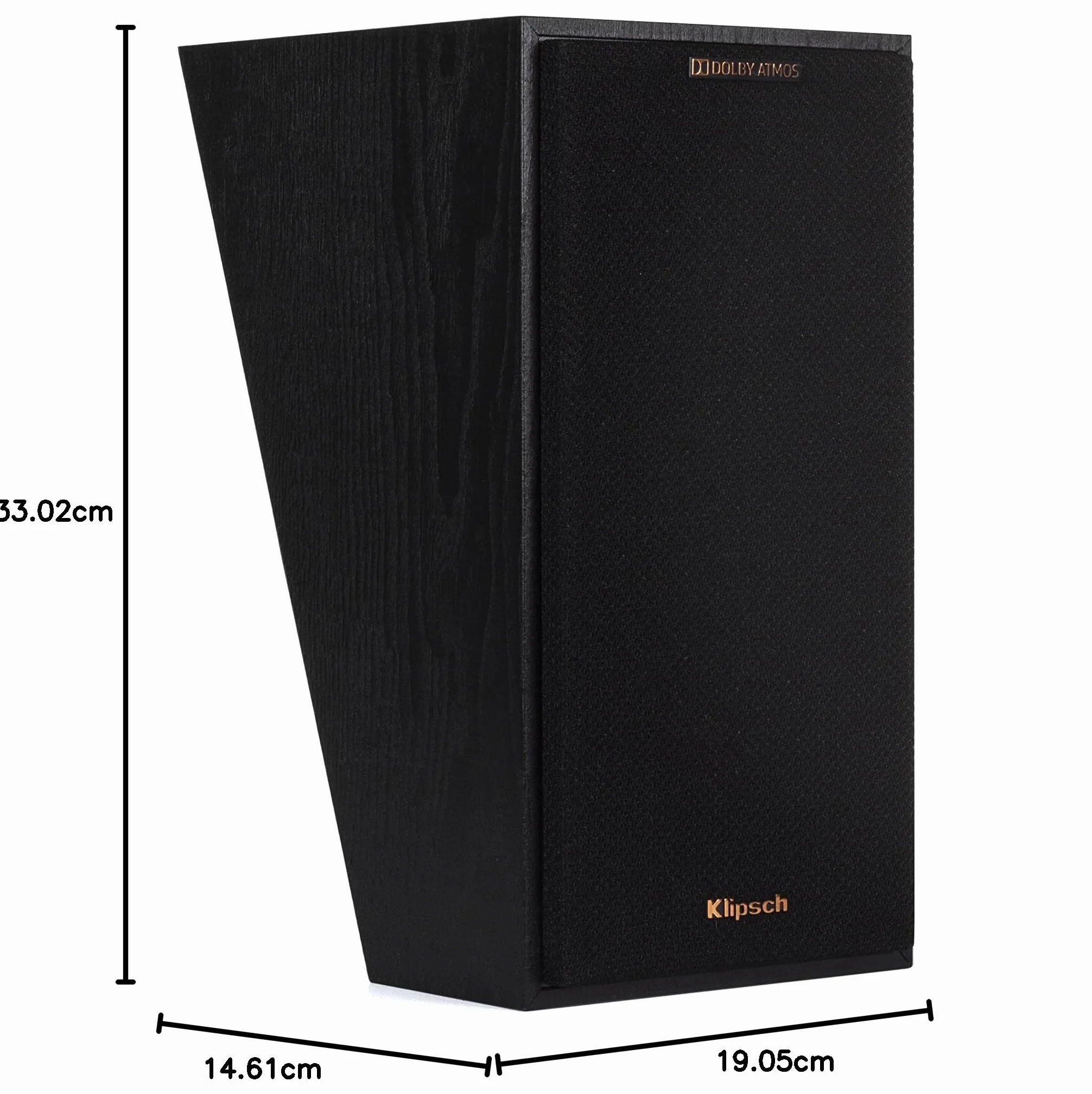 Klipsch R-41SA zestaw głośników 5.1 100 W czarny - zestawy głośników (czarny, 100 W, MDF, 4-calowy drut miedziany niskotonowy, 2,5 cm aluminium, 50 W)