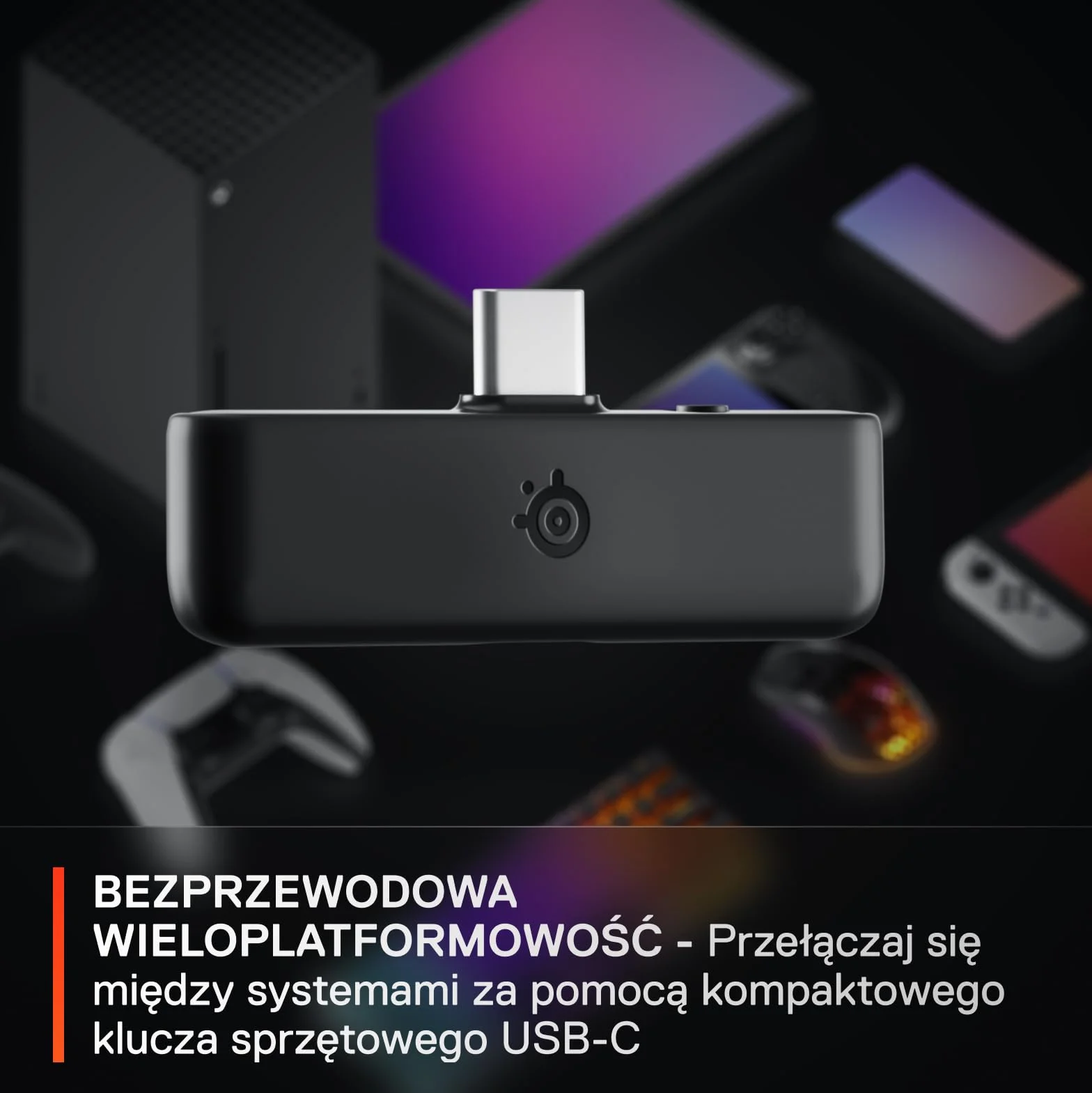 SteelSeries Arctis Nova 5X słuchawki wi-fi do gier, neodymowe przetworniki, 60h baterii, 2,4 GHz BT, Mik.Gen2.X Xbox PC PS Switch mobile
