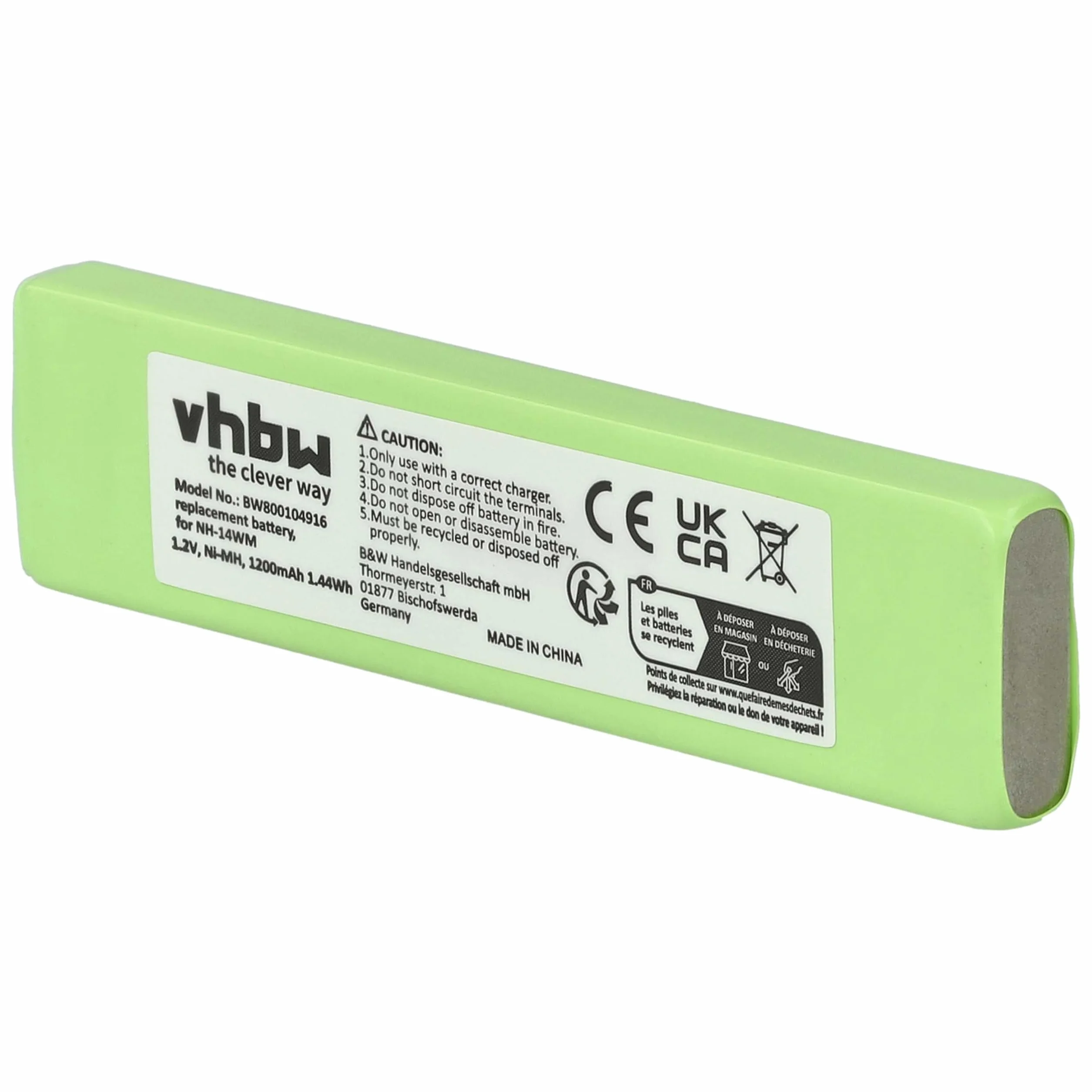 vhbw Akumulator kompatybilny z odtwarzaczem MP3 Grundig Mystixx CDP9410 odtwarzacz MP3 (1200 mAh, 1,2 V, NiMH)