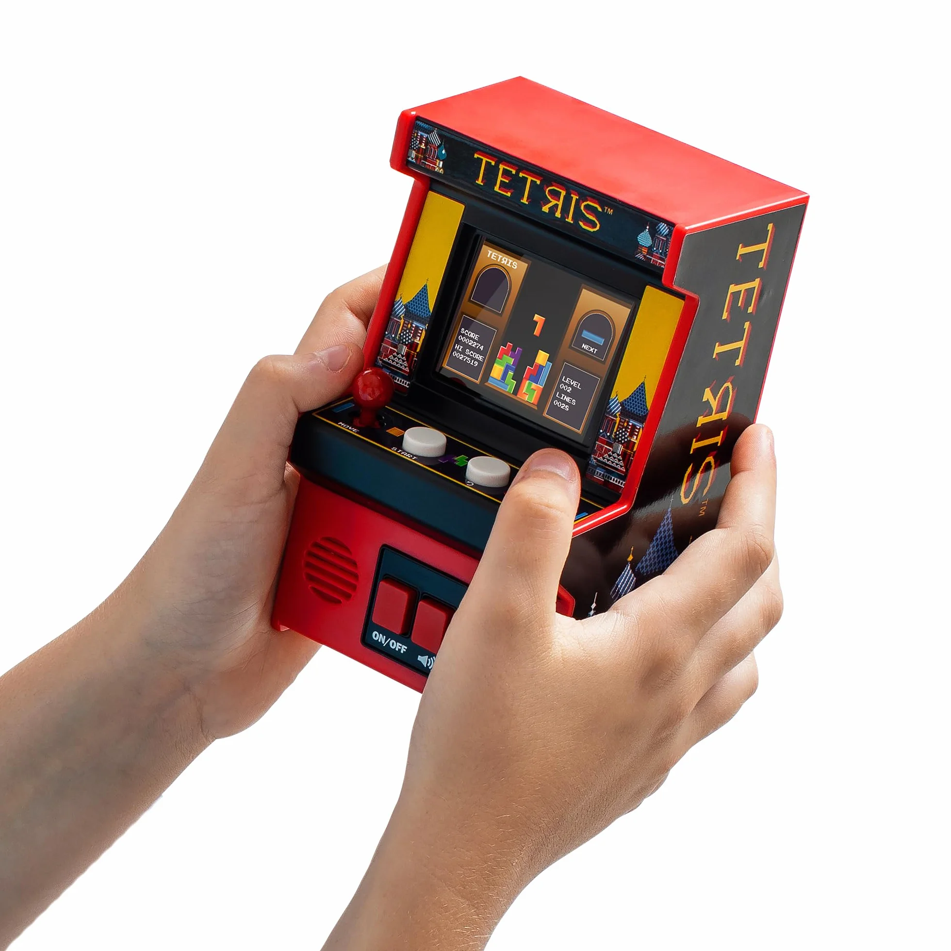 Arcade Classics Tetris, klasyczna gra zręcznościowa retro z kolorowym ekranem TFT, miniaturowa replika