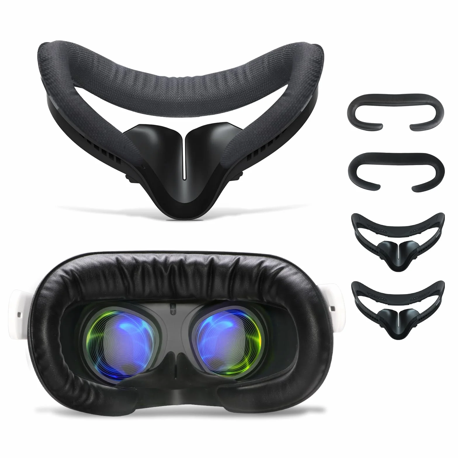 Podkładka na twarz do Oculus Quest 2, interfejs twarzy i nakładka na twarz, przeciwmgielna, odporna na pot poduszka do twarzy do VR Meta 2, akcesoria zamienne
