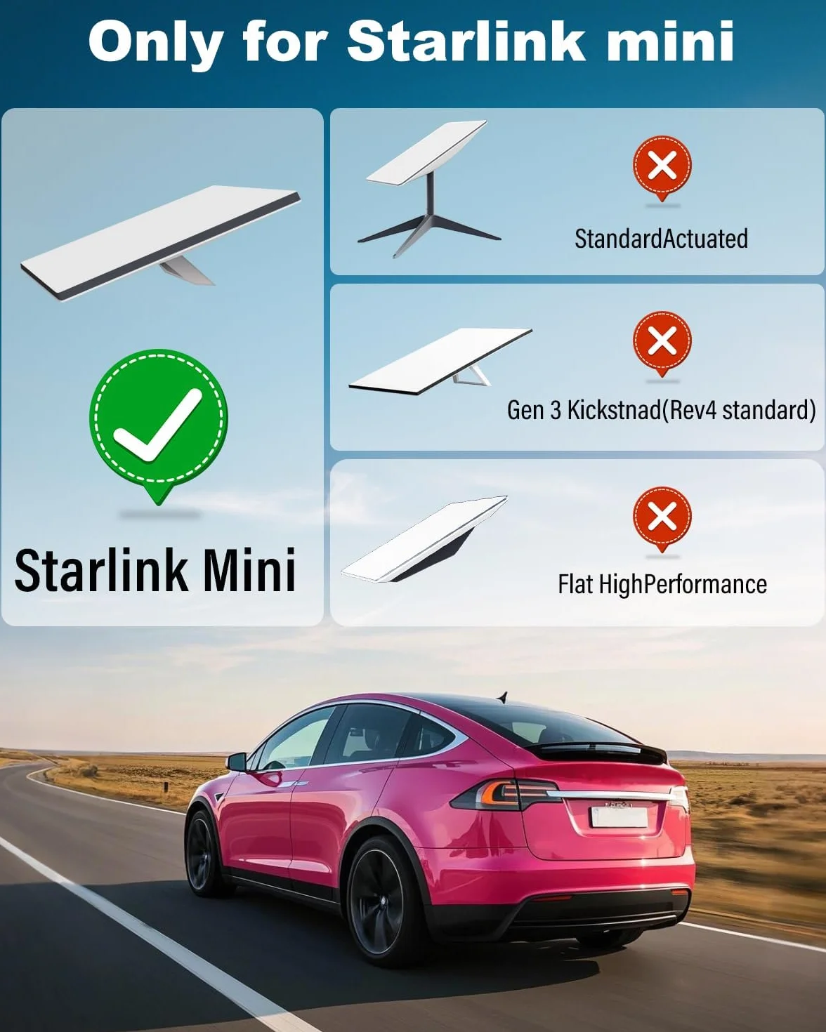 Mwin Starlink Mini uchwyt samochodowy, trwały, mini akcesoria Starlink, szyberdach, mechanika nadwozia, mocny uchwyt na okno dachowe z przyssawką dla stabilnego sygnału satelitarnego w kamperach