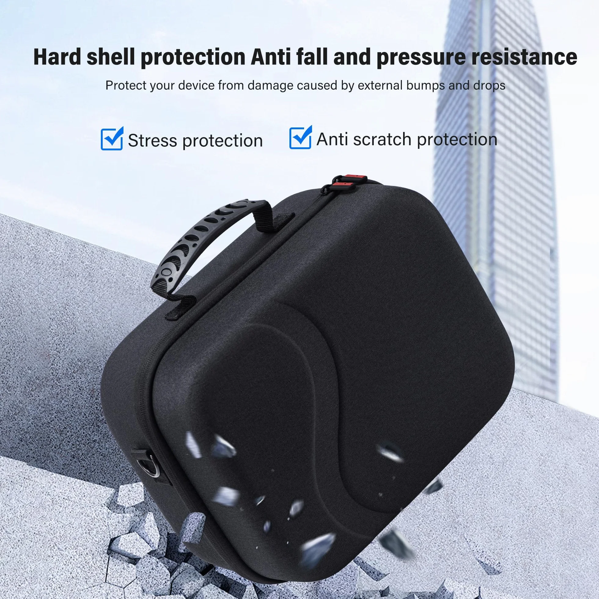 Twarde etui podróżne do Meta Quest 3S/3, kompatybilne z BOBOVR S3 Pro/Kiwi Design, torba przenośna