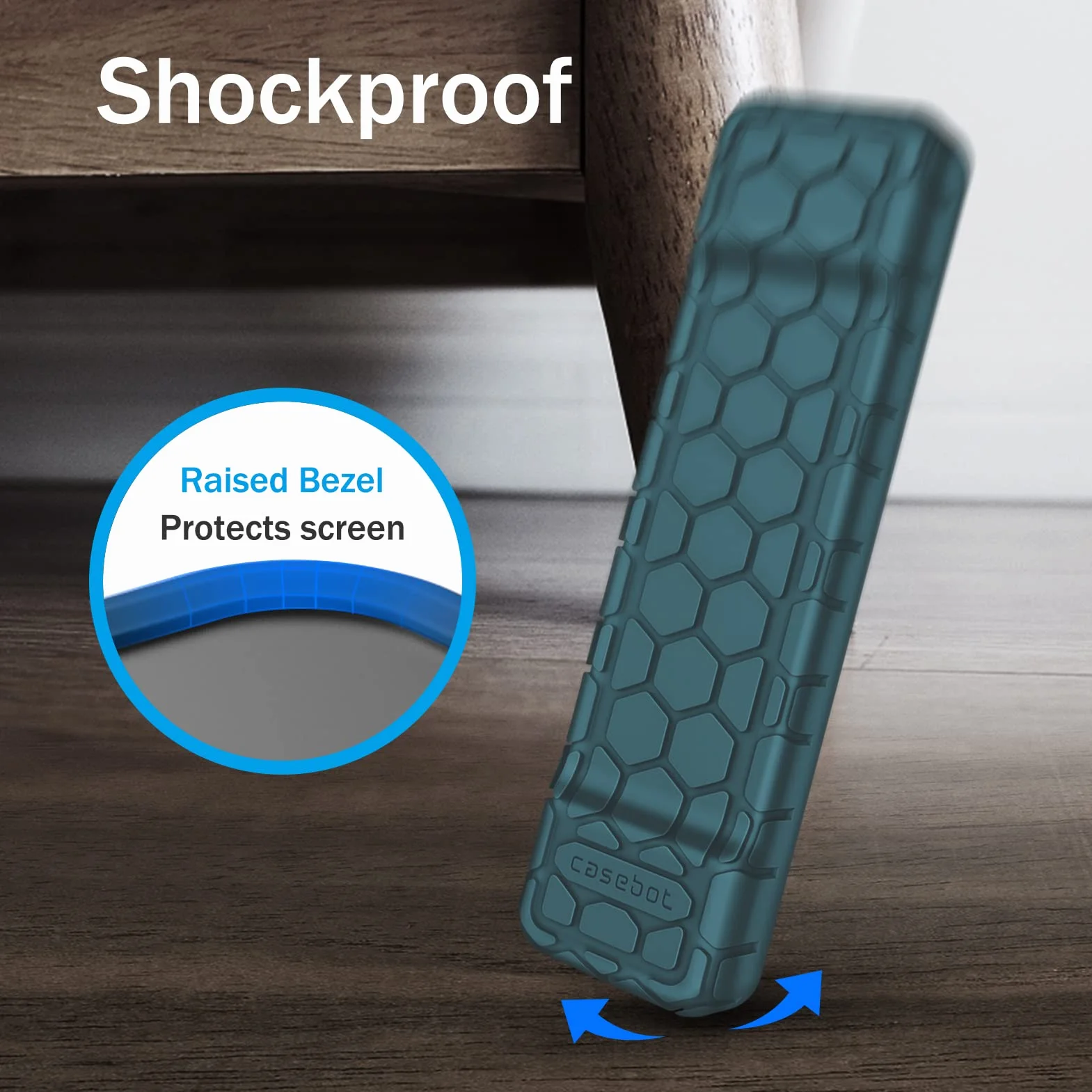 Fintie Etui ochronne do Apple TV Siri Remote 2021/2022 – grzebień miodowy, lekki, antypoślizgowy, odporny na uderzenia, silikonowy pokrowiec do pilota Apple TV 4K / HD Siri (2. generacja/3.
