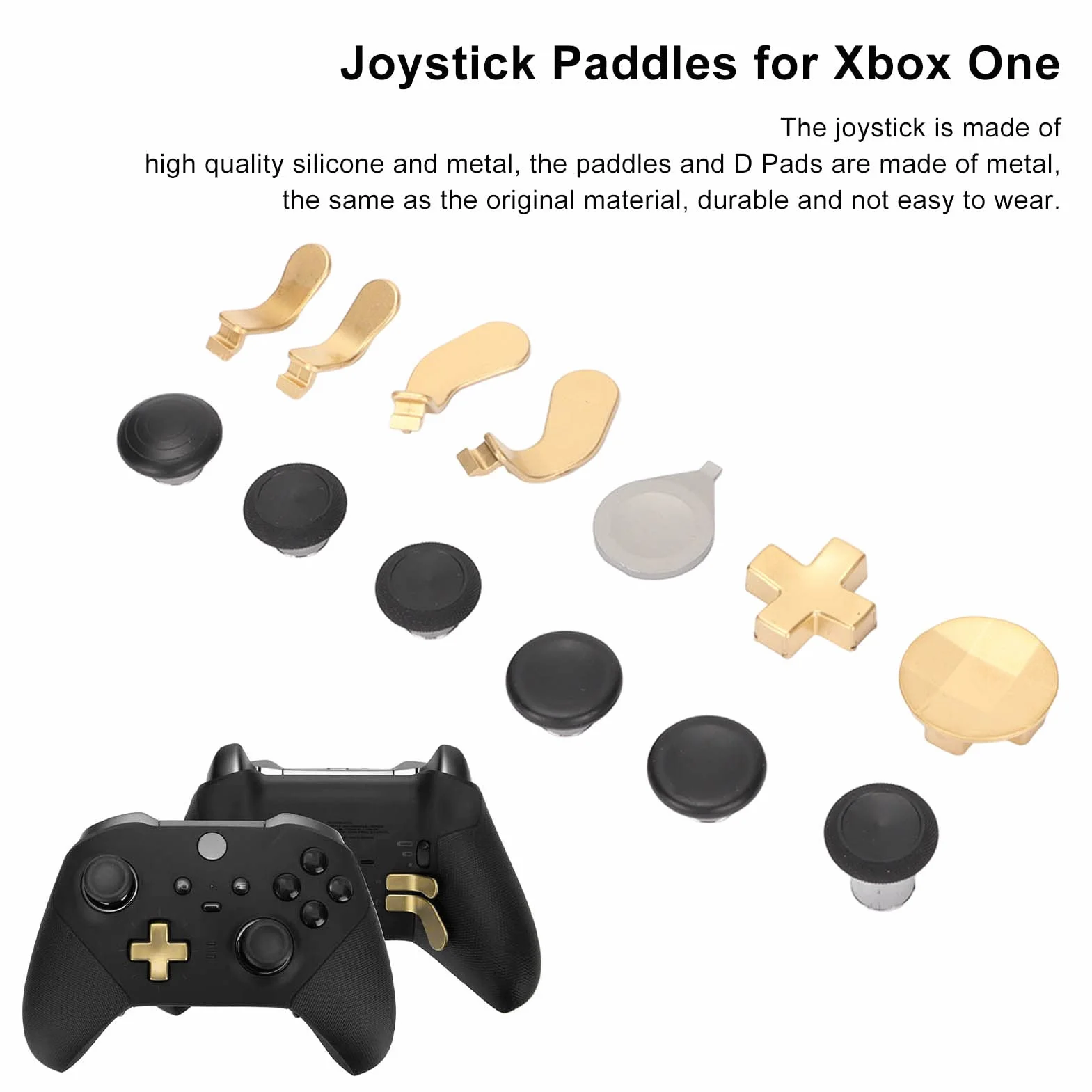 Metalowy Joystick do Series 2, Zapasowe łopatki D Pads Części Kontrolera Gier Akcesoria do One Series 2
