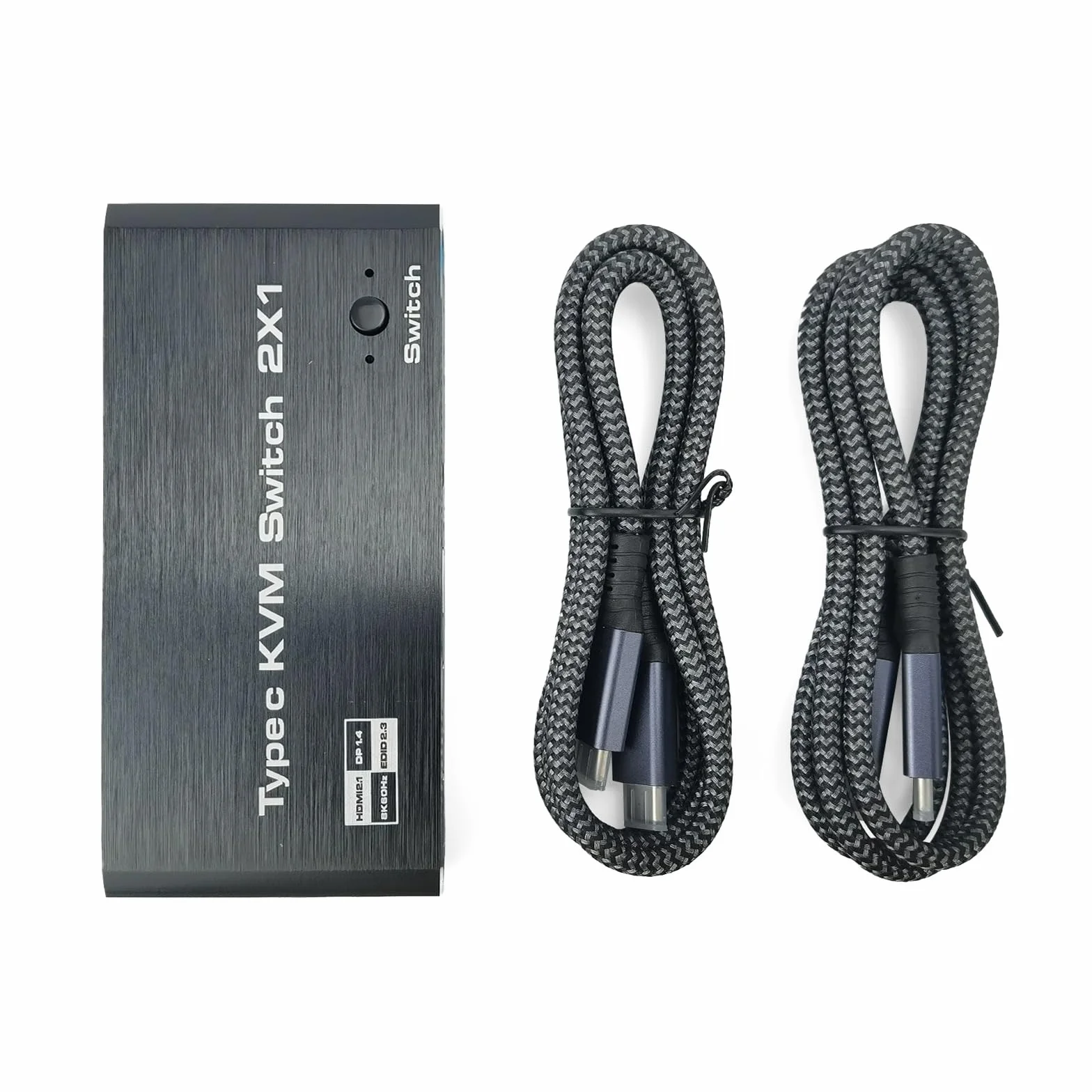 Przełącznik KVM USB-C 2 w 1 z wyjściem 8K przy 60 Hz 4K przy 120 Hz, dla Windows 11/10/8/7/Vista/XP, Mac OS X 10.9, kompatybilny z Thunderbolt 3 i Thunderbolt 4