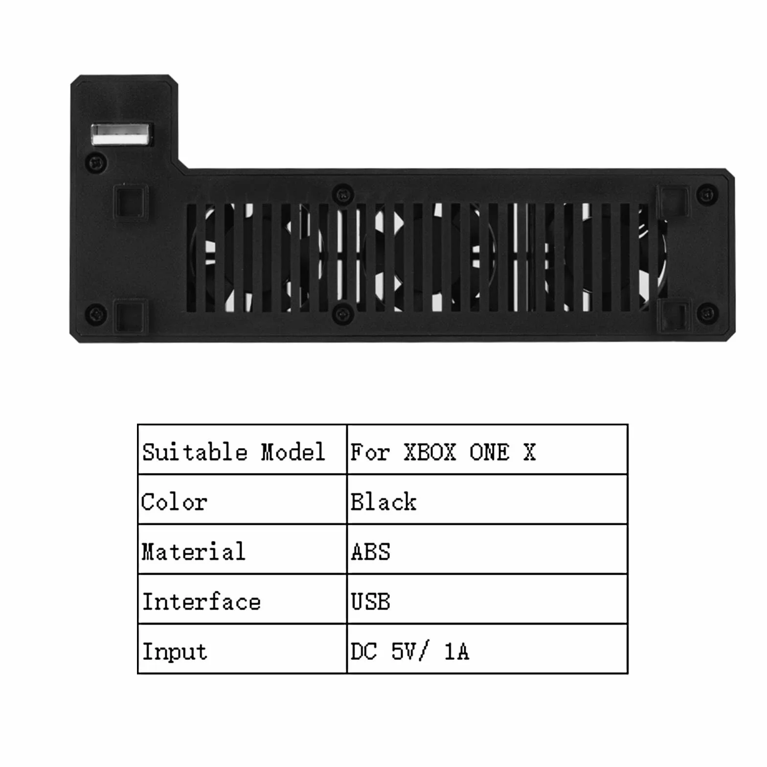 Wentylator chłodzący USB Xbox One X przenośny zewnętrzny redukcja ciepła montowany z boku
