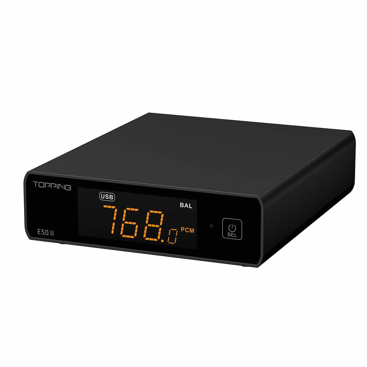 Topping E50II DAC kompaktowy komputer stacjonarny USB Hi-Res Audio AK4497S, DSD512, PEQ 10 pasm i LDAC Bluetooth dla słuchawek i głośników, czarny