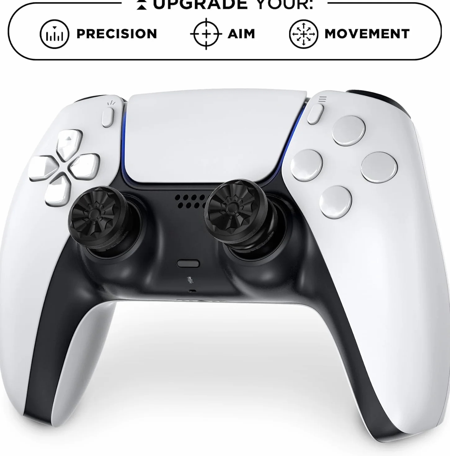 KontrolFreek FPS Freek Galaxy Black na PlayStation 4 (PS4) i PlayStation 5 (PS5) | Performance Thumbsticks | 1 wysoki stan, 1 średni wzrost | czarny