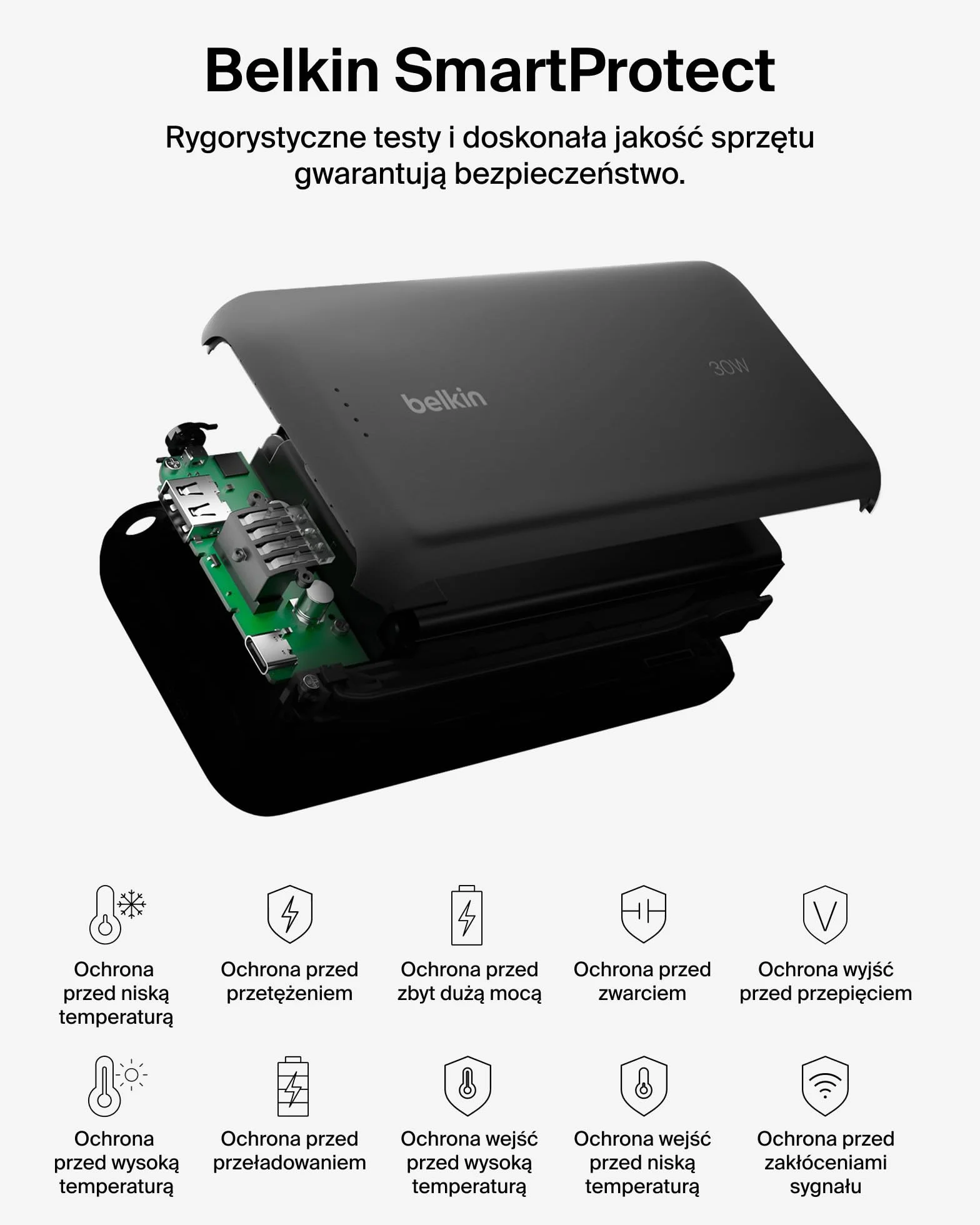 Belkin powerbank 30 W 20 000 mAh USB-C PD szybkie ładowanie czarny