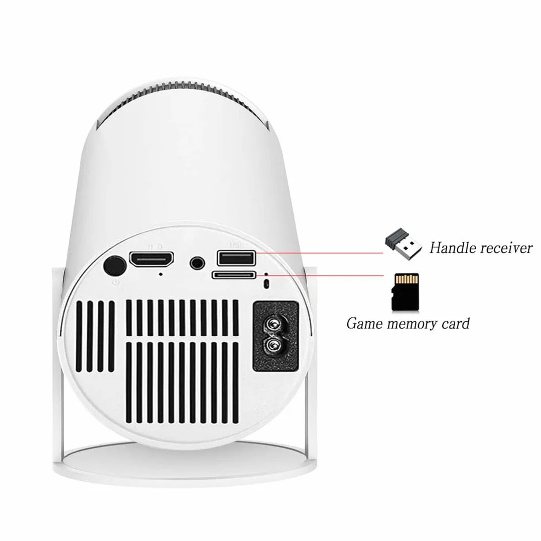 X10 Plus retro konsola do gier z projektorem, projektor do gier 4K retro z 2 kontrolerami bezprzewodowymi, wyjście HDMI, WiFi