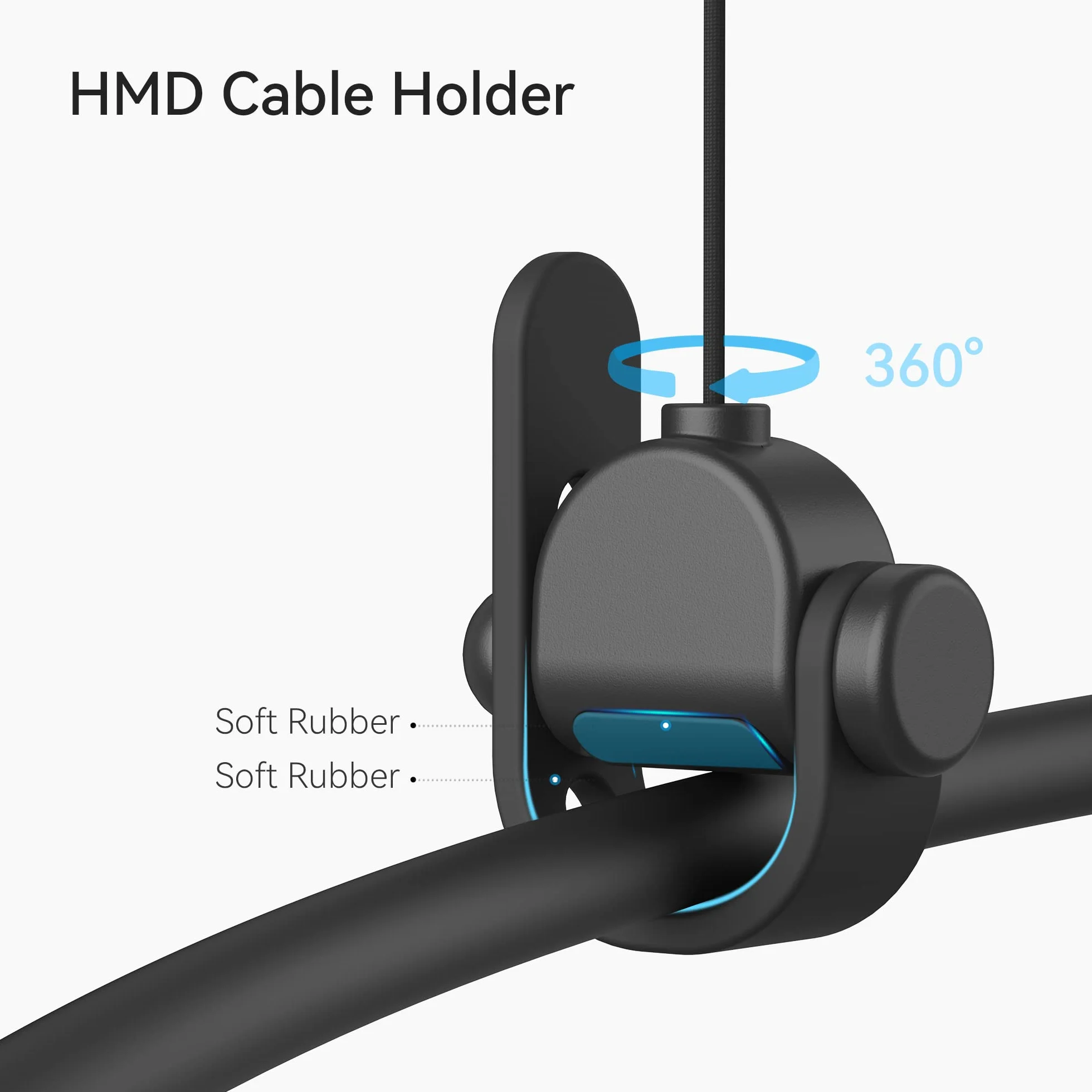 KIWI design Zarządzanie kablami VR kompatybilne z kablem łączącym Quest 2, systemem VR Pulley dla Quest/Rift S/Valve Index/HTC Vive/Vive Pro/HP Reverb G2/PSVR Akcesoria VR (czarny, 6 szt.)