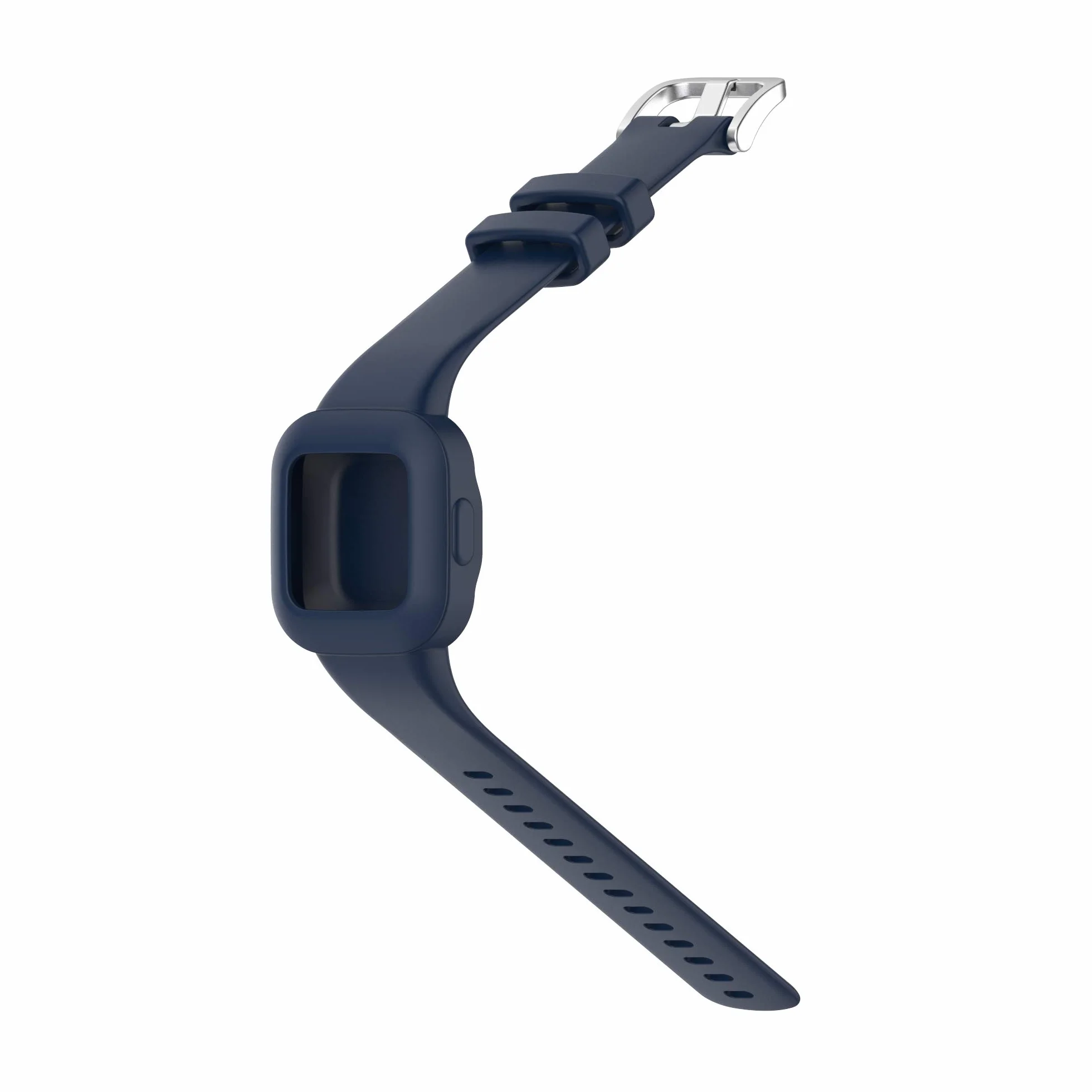 INF Pasek do zegarka kompatybilny z Garmin Vivofit Jr. 3, silikonowy pasek sportowy z etui, miękki, oddychający, odporny na zarysowania, regulowany pasek zastępczy dla kobiet i mężczyzn (niebieski)
