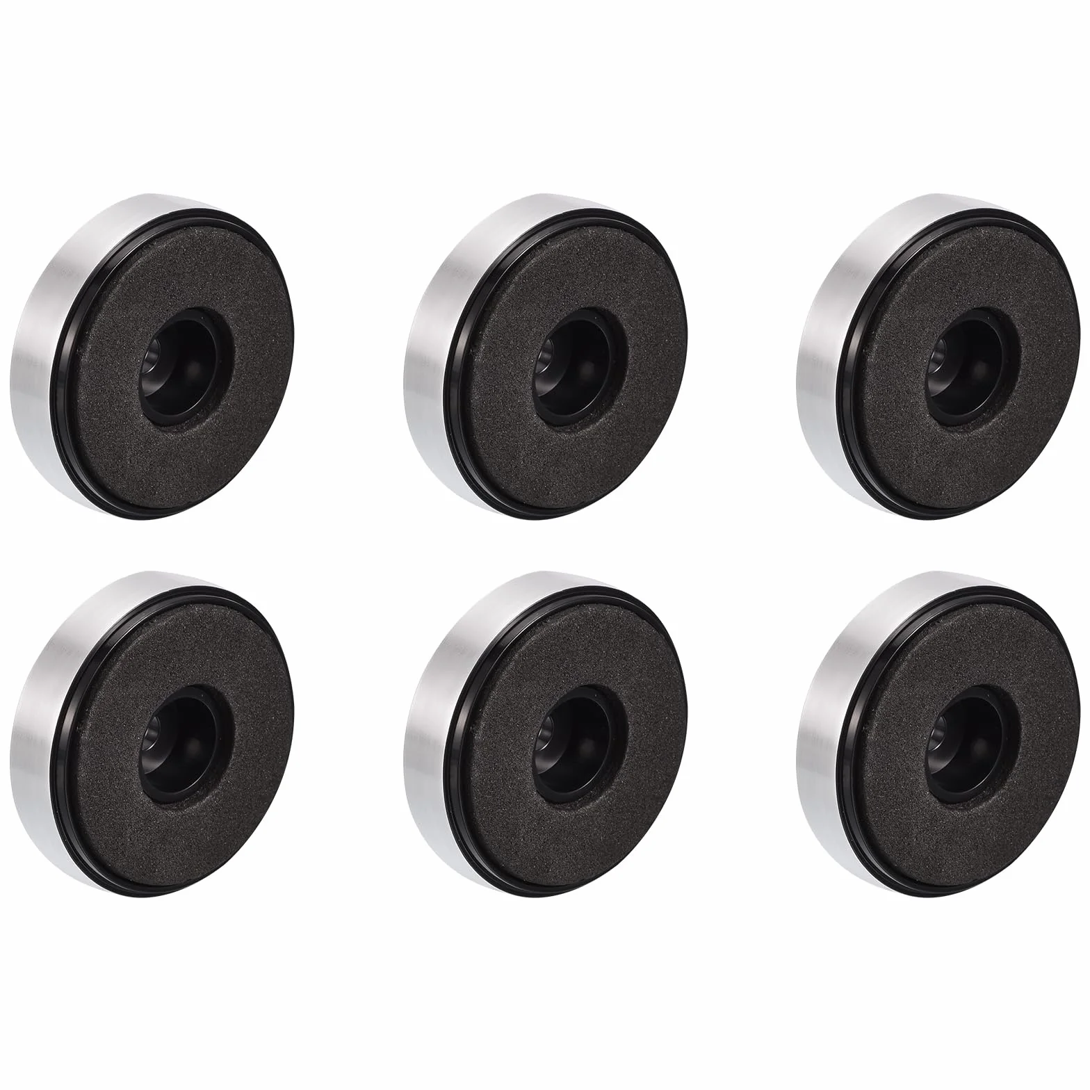 QUARKZMAN 40 mm głośnik kolce nóżki x 6 szt. wzmacniacz podkładka stopka amortyzacja uderzeń podstawka podstawka do odtwarzacza CD i głośników audio, [srebrny]