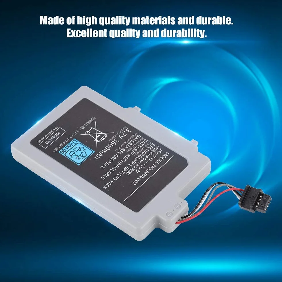 Garsent Akumulator Gamepad, 3,7 V, 3600 mAh, zapasowy kontroler do gier, ładowany do sieci WIIU.