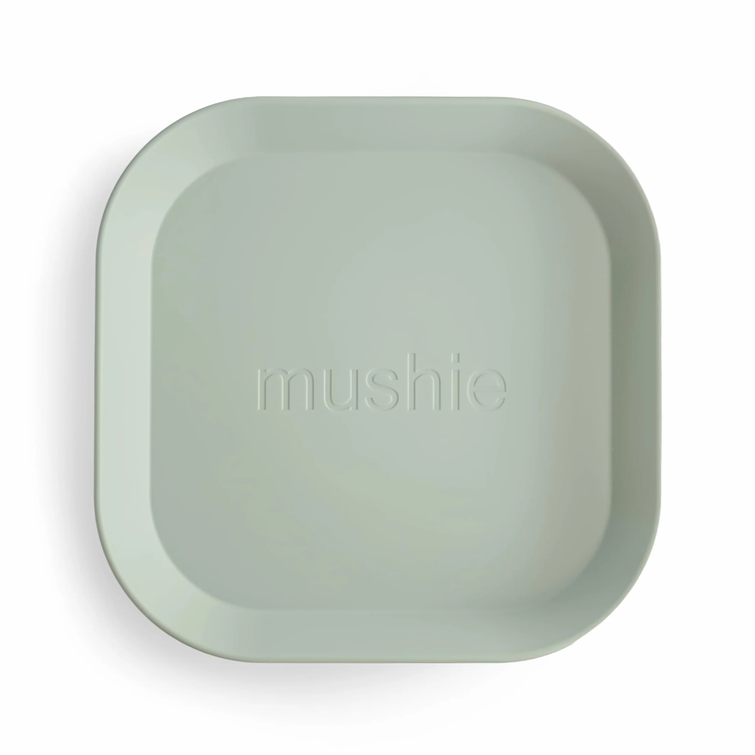 Mushie 2 talerzyki Square Sage