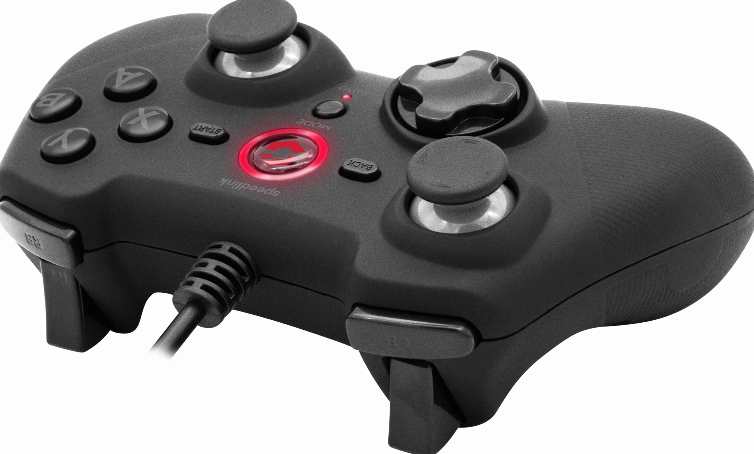 Speedlink RAIT gamepad - Kompatybilność z DirectInput® i XInput, do PC/PS3/Switch/OLED, czarny