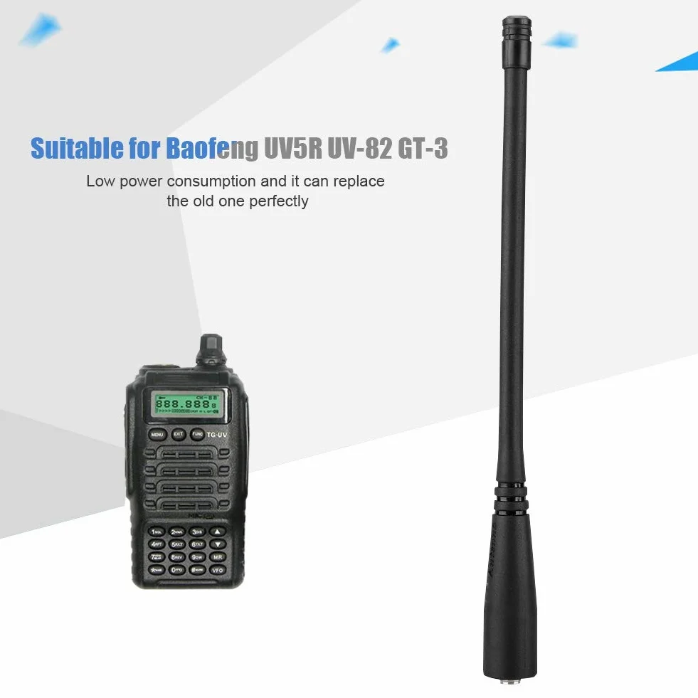 Antena radiowa SMA-żeńska, 6 W antena Walkie Talkie SMA-żeńska UHF/VHF 136-174/400-520 MHz do Baofeng UV5R UV-82 GT-3
