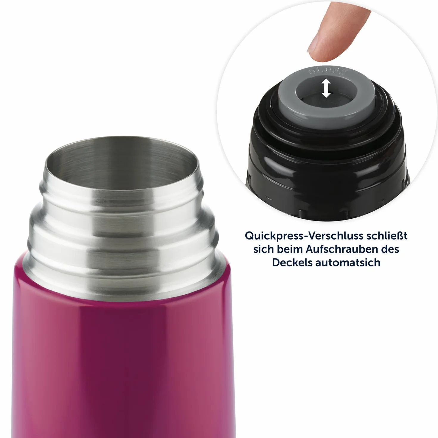 Blumtal®termos 700 ml – bez BPA, dla ciepłych i zimnych napojów, szczelna izolacyjna butelka z nierdzewnej stali – termos z kubkiem