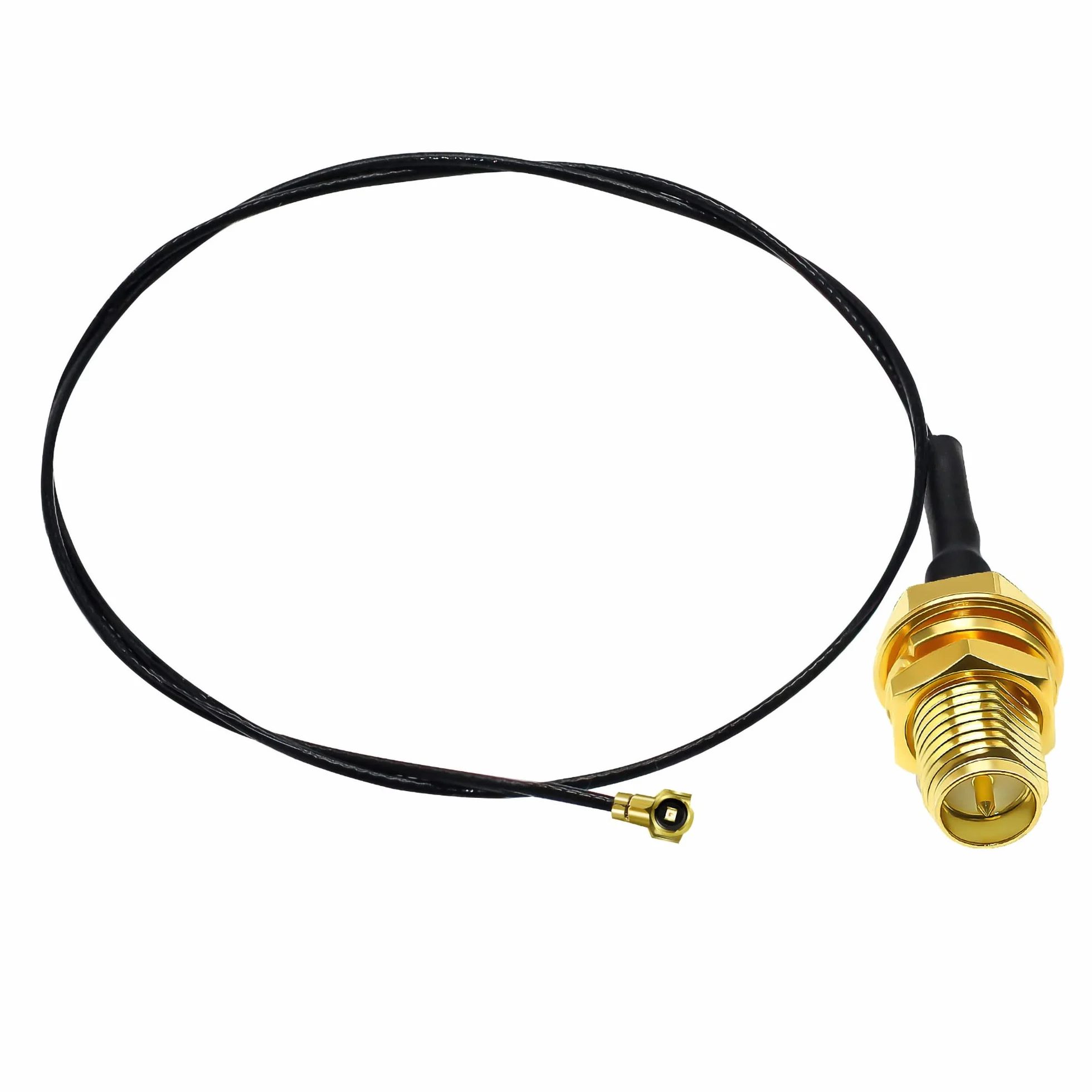 Kabel przedłużający IPX do RP-SMA 0,81 mm U.fl - Antena Wi-Fi Mini PCI do kabla koncentrycznego SMA z odwrotną polaryzacją - 12 cali (30 cm) - opakowanie 5 szt
