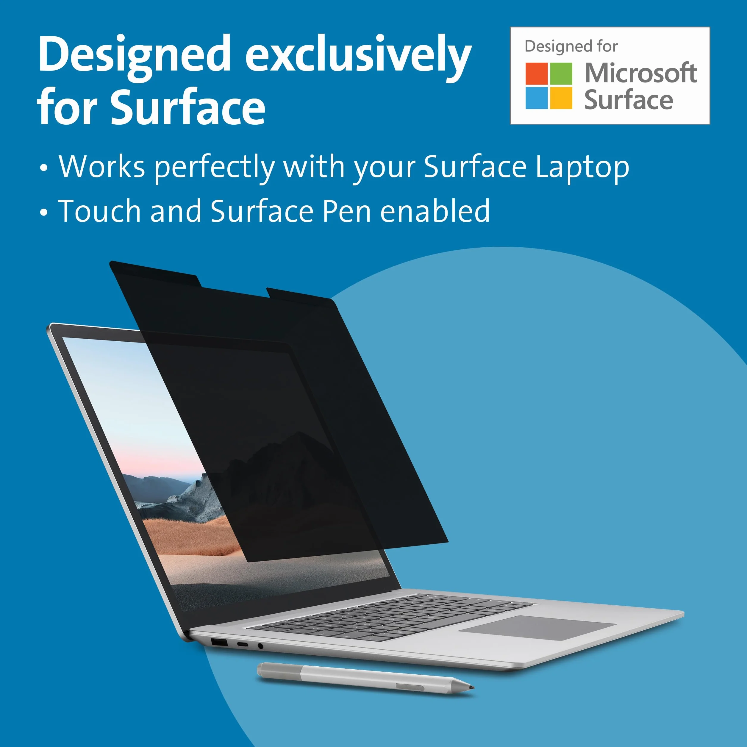 Kensington, Magnetyczny Filtr Prywatyzujący MagPro™ Elite do Surface™ 3, 15'', Ogranicza Kąt Widzenia i Niebieskie Światło (K58362WW)