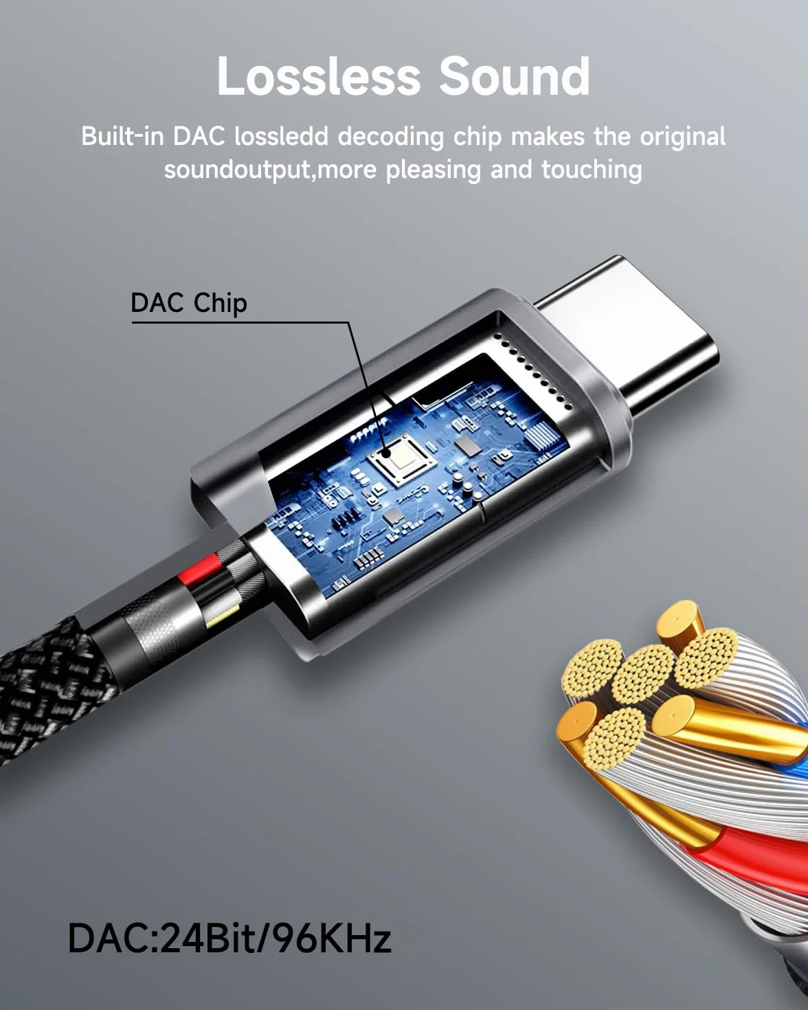 Adapterów Audio USB C do Gniazda 3,5 mm, Adapter Typu C do Gniazda Słuchawkowego Nylonowy Adapter Typu C do Aux USB C dla iPhone'a 17 16 15 Samsung Galaxy Pixel, HUAWEI, Xiaom, iPad