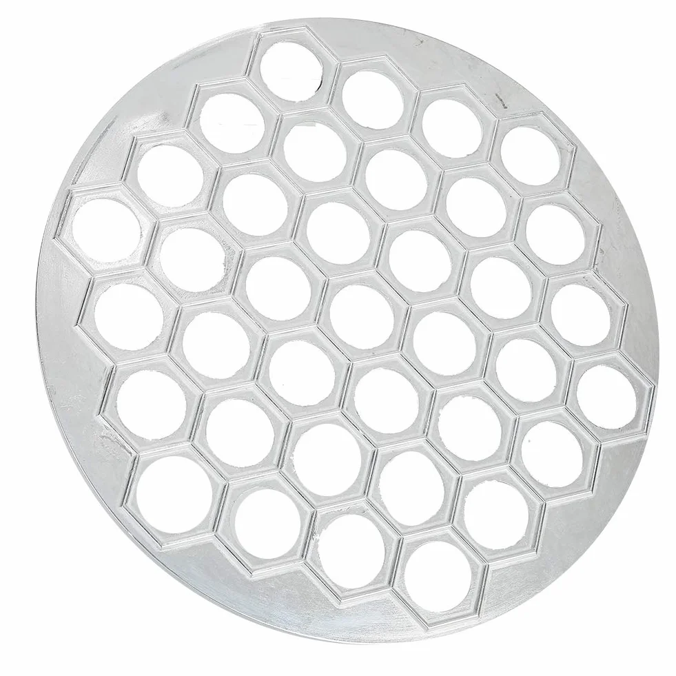 Forma do pierogów, domowe DIY narzędzia do pierogów ze stopu aluminium z 37 małymi otworami srebrne pierogi ekspres przybory kuchenne