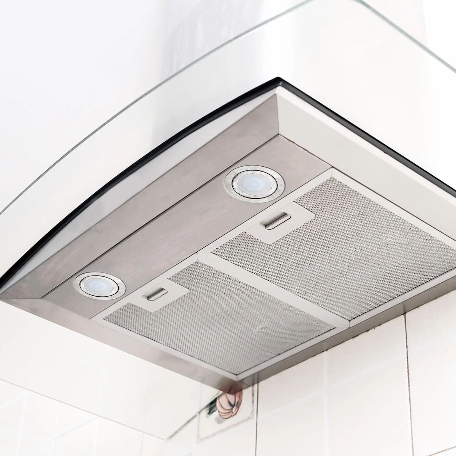 Wtyk Męski Okap LED 6,8cm DC 12V 6500K Stal Nierdzewna Akcesoria Oświetleniowe