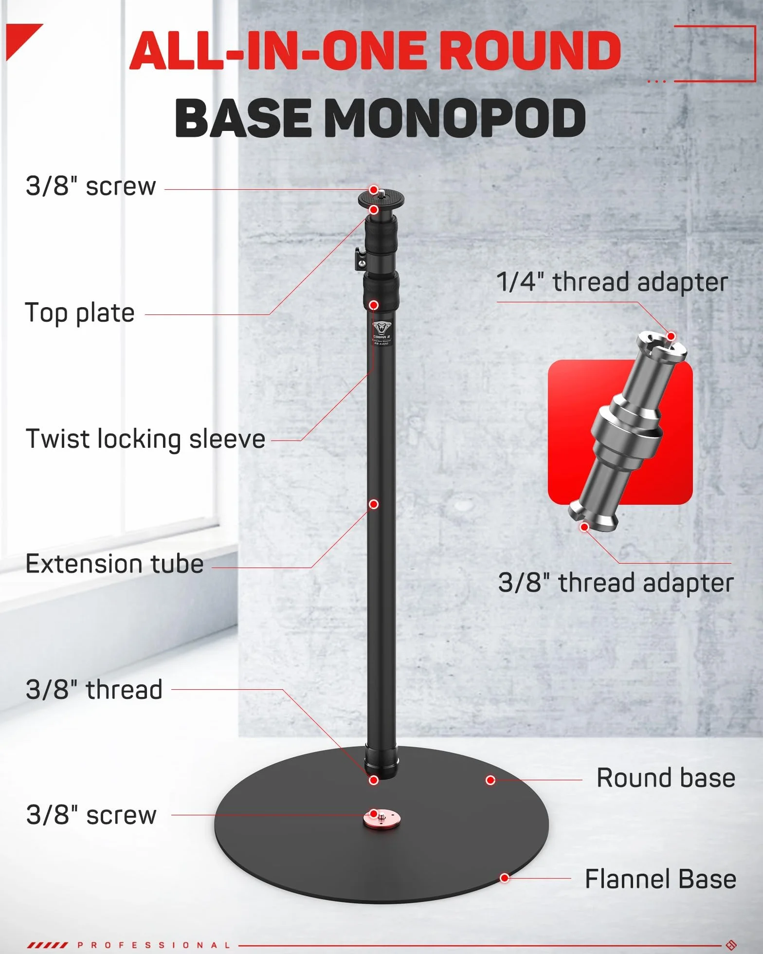 iFootage Monopod 201,6 cm/79,4 cala, 2 szt