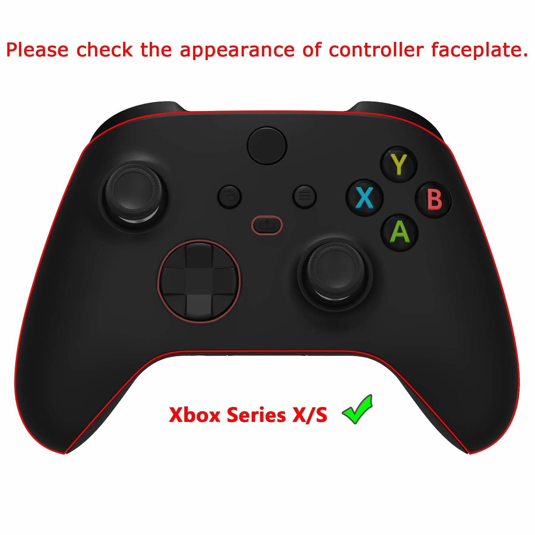 eXtremeRate PlayVital Antypoślizgowy pochłaniający pot uchwyt kontrolera do kontrolera Xbox Series X/S, profesjonalne, teksturowane, miękkie gumowe podkładki, uchwyty do kontrolera Xbox Series X/S
