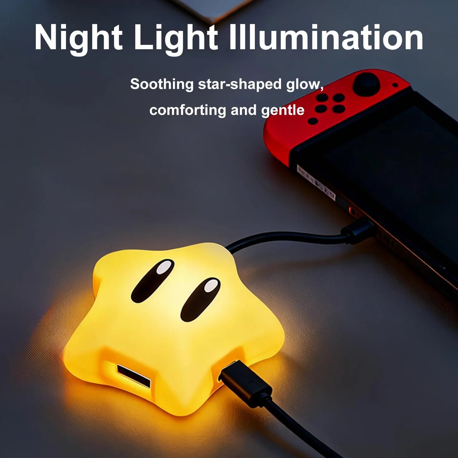 RREAKA Stacja dokująca Switch2 do Nintendo Switch 2 i 1, adapter gwiazdkowy z 4K przy 60 Hz, port USB 3.0, ładowanie typu C 100 W, światło LED, przenośna stacja dokująca Star, do przełącznika 1/2