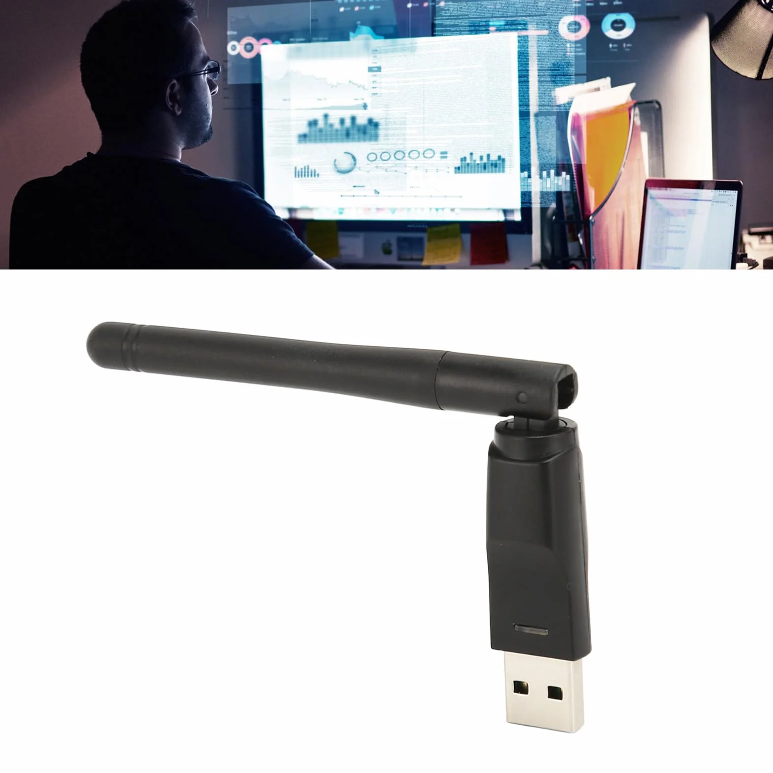 Bezprzewodowa Karta Sieciowa USB MT7601 ze zintegrowaną anteną dla Systemu, Odbiornik WIFI 150 Mb/s Komputerowa Karta Sieci Bezprzewodowej 7601 Chip.