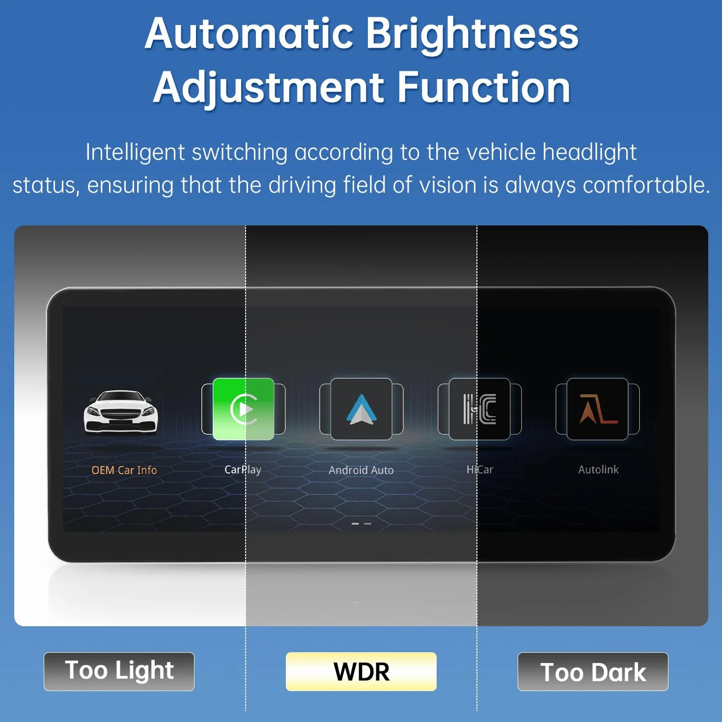 Road Top Ekran CarPlay, 12,3-calowe radio samochodowe stereo dla Mercedes Benz C GLC V W205 z NTG 5.0(2015-2018 rok), radio samochodowe z wąską ramką dla CarPlay/Android Auto